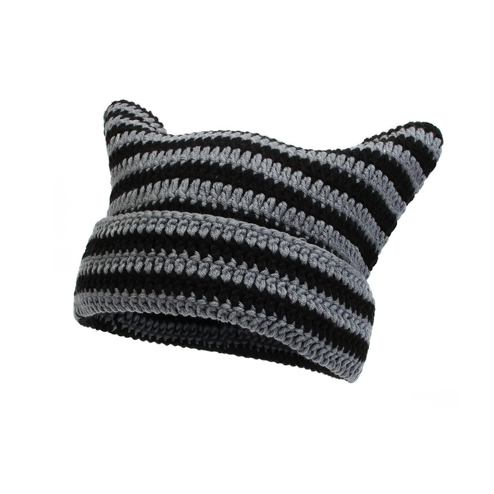 Crocheted Neko Cat Beanie Hat