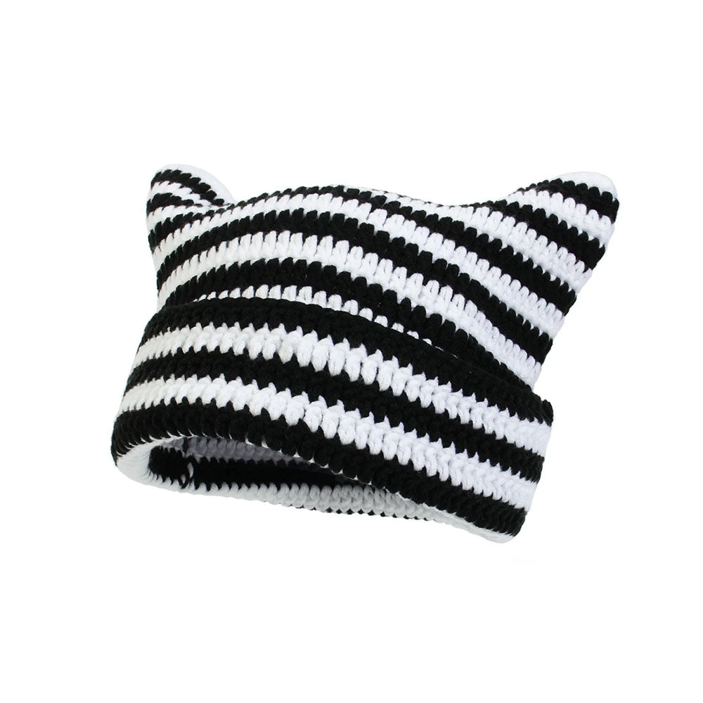 Crocheted Neko Cat Beanie Hat