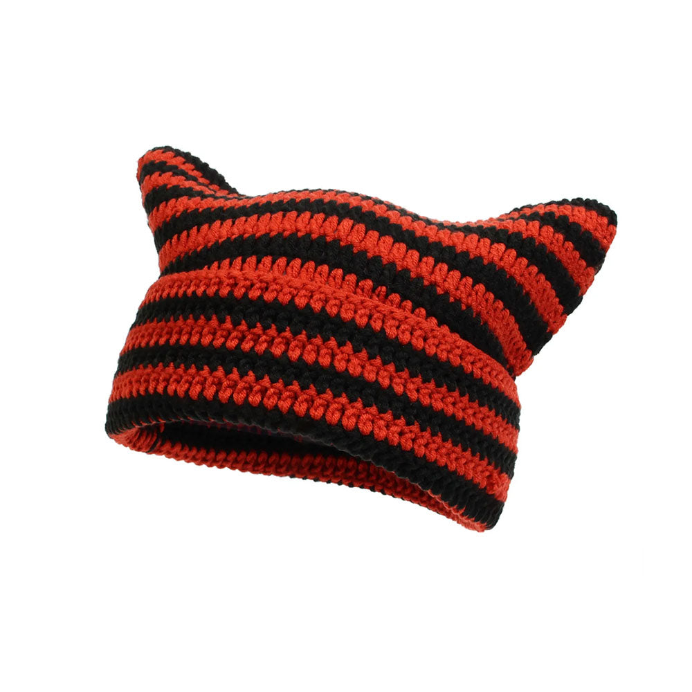 Crocheted Neko Cat Beanie Hat
