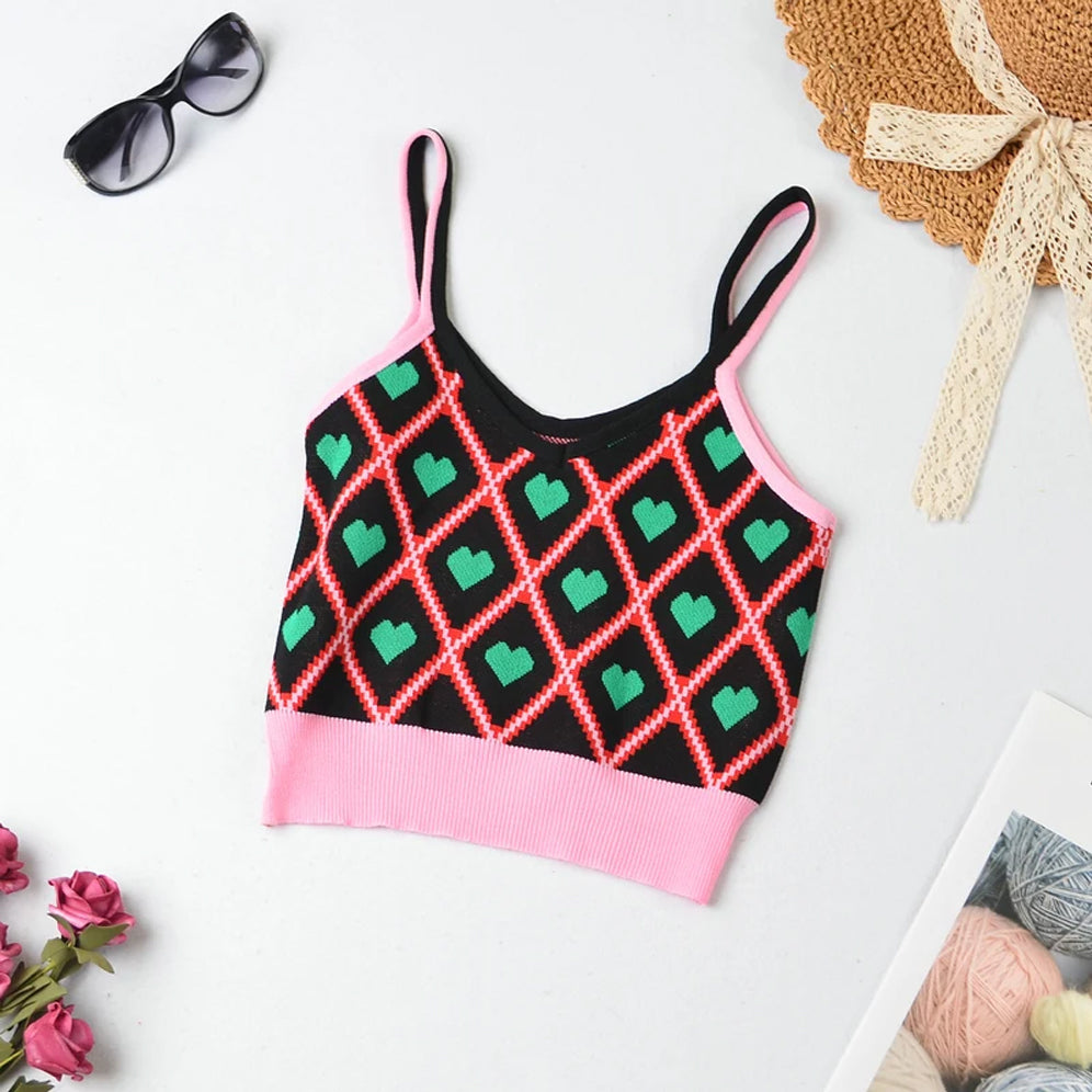 Techno Hearts Crop Top