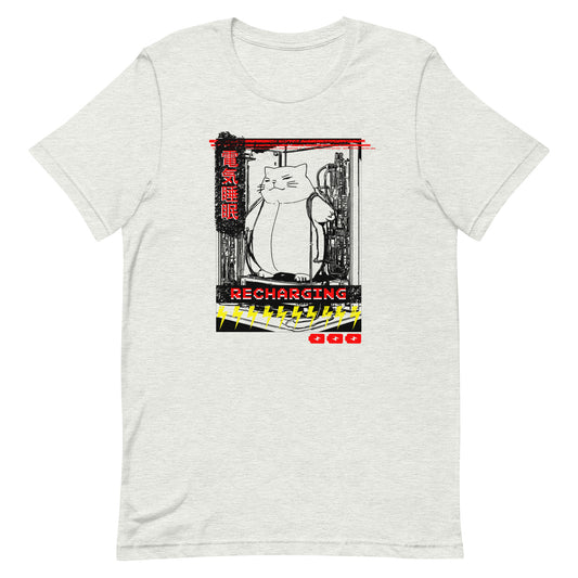 Recharging Retro Cat Unisex T-shirt