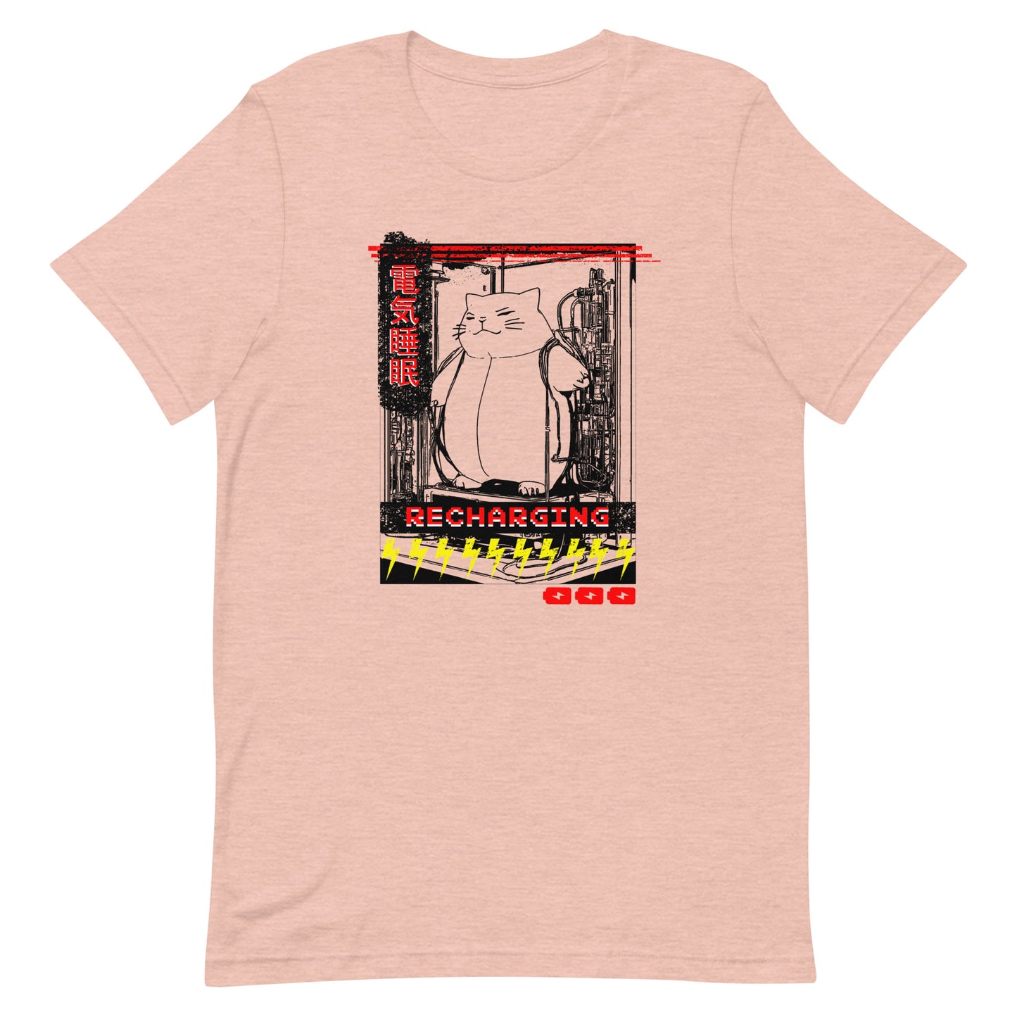 Recharging Retro Cat Unisex T-shirt