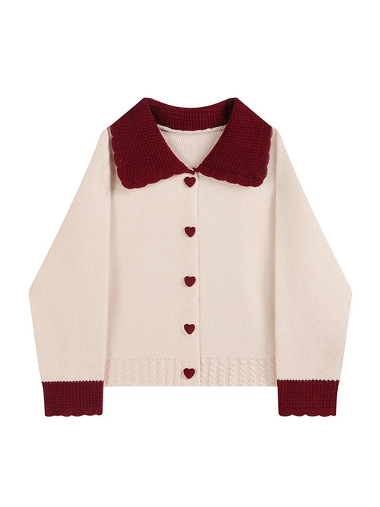 Retro Peter Pan Heart Sweater