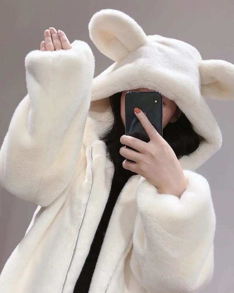 Fuzzy Bear Hoody