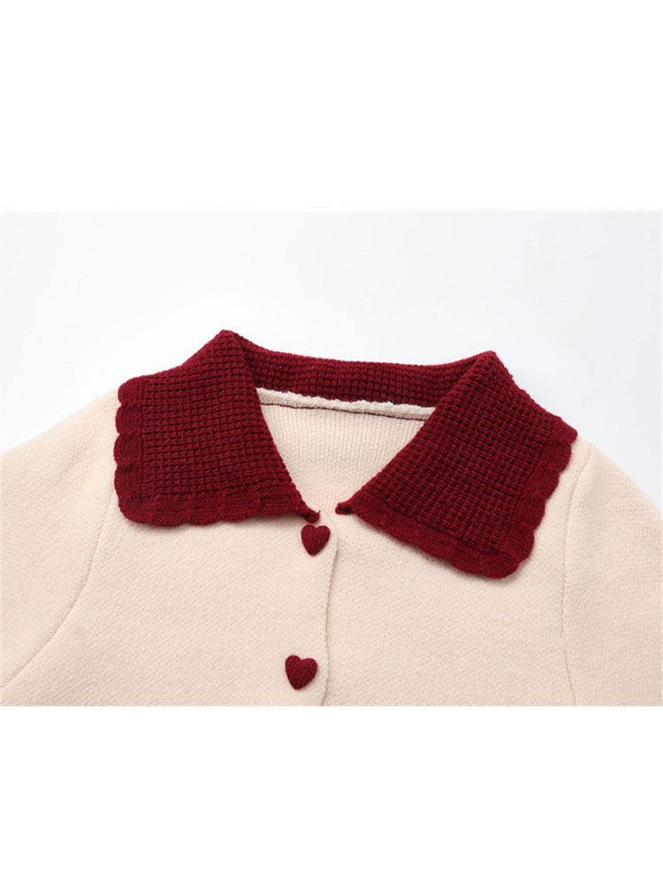 Retro Peter Pan Heart Sweater