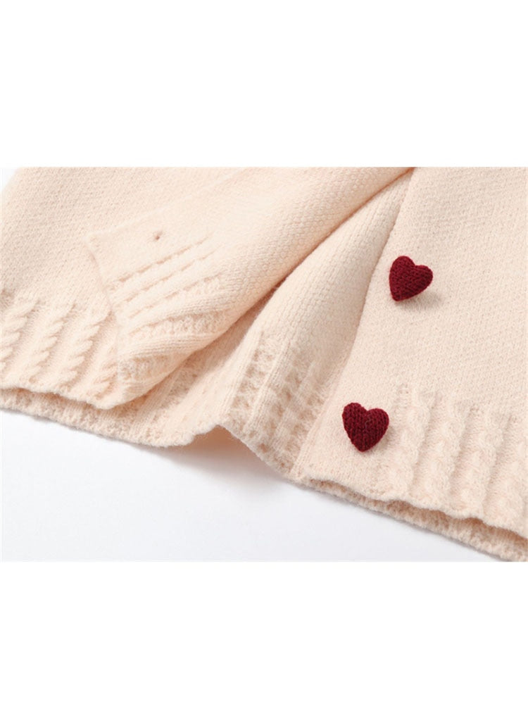 Retro Peter Pan Heart Sweater