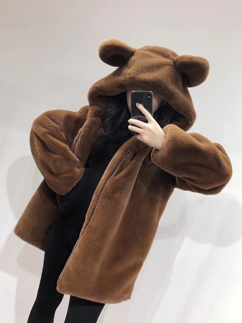 Fuzzy Bear Hoody