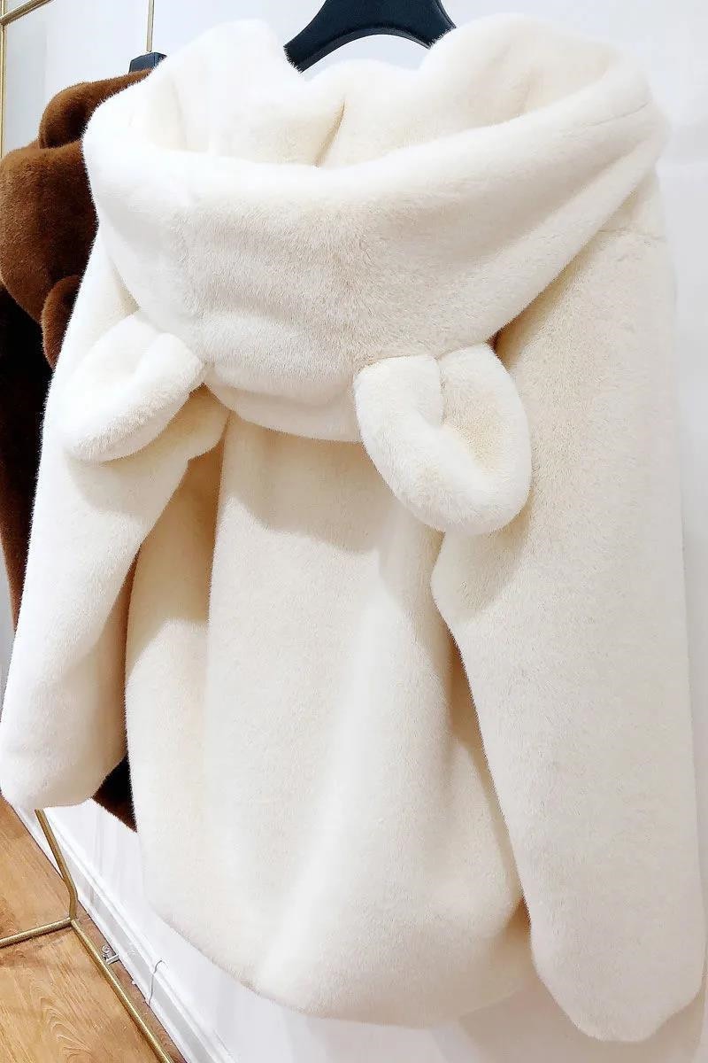Fuzzy Bear Hoody