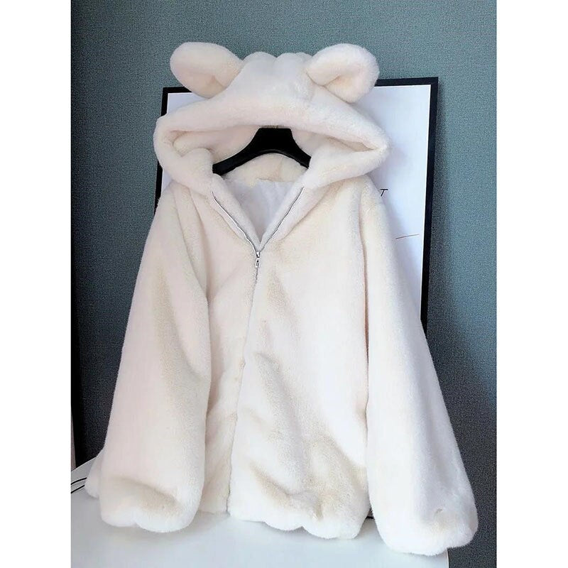 Fuzzy Bear Hoody