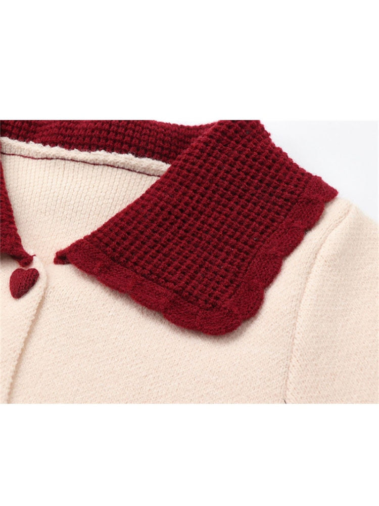 Retro Peter Pan Heart Sweater