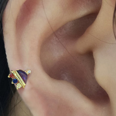 Alien Spaceship Stud Earrings