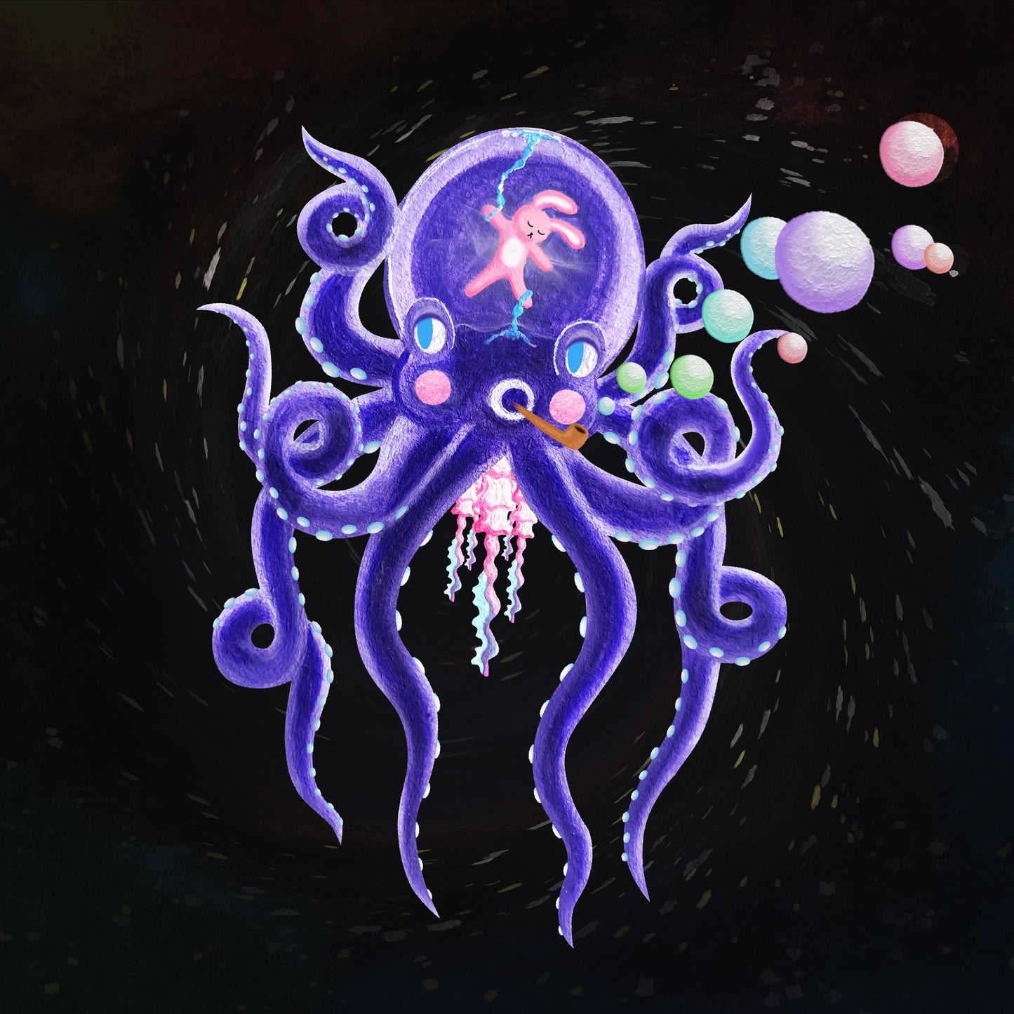 Octopod Tie-Dyed Unisex Sweatshirt