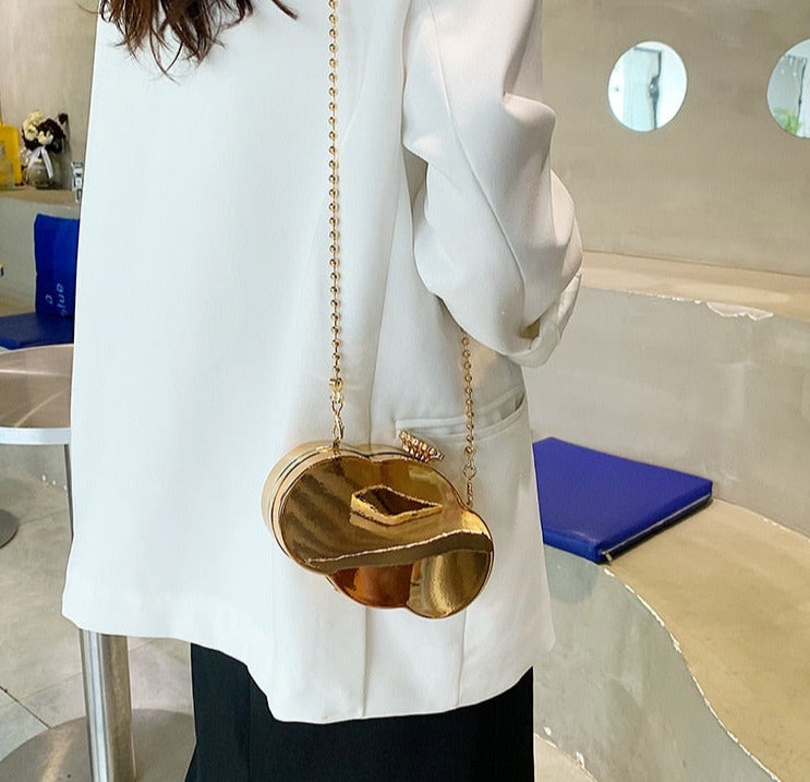 Golden Cloud Clutch Purse Handbag