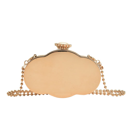 Golden Cloud Clutch Purse Handbag