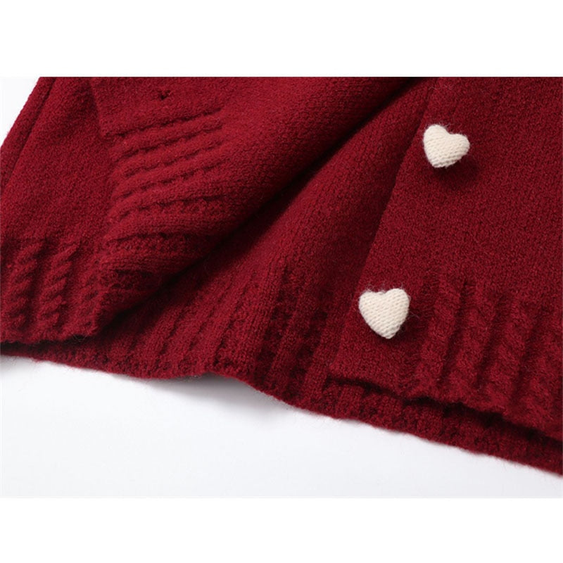Retro Peter Pan Heart Sweater