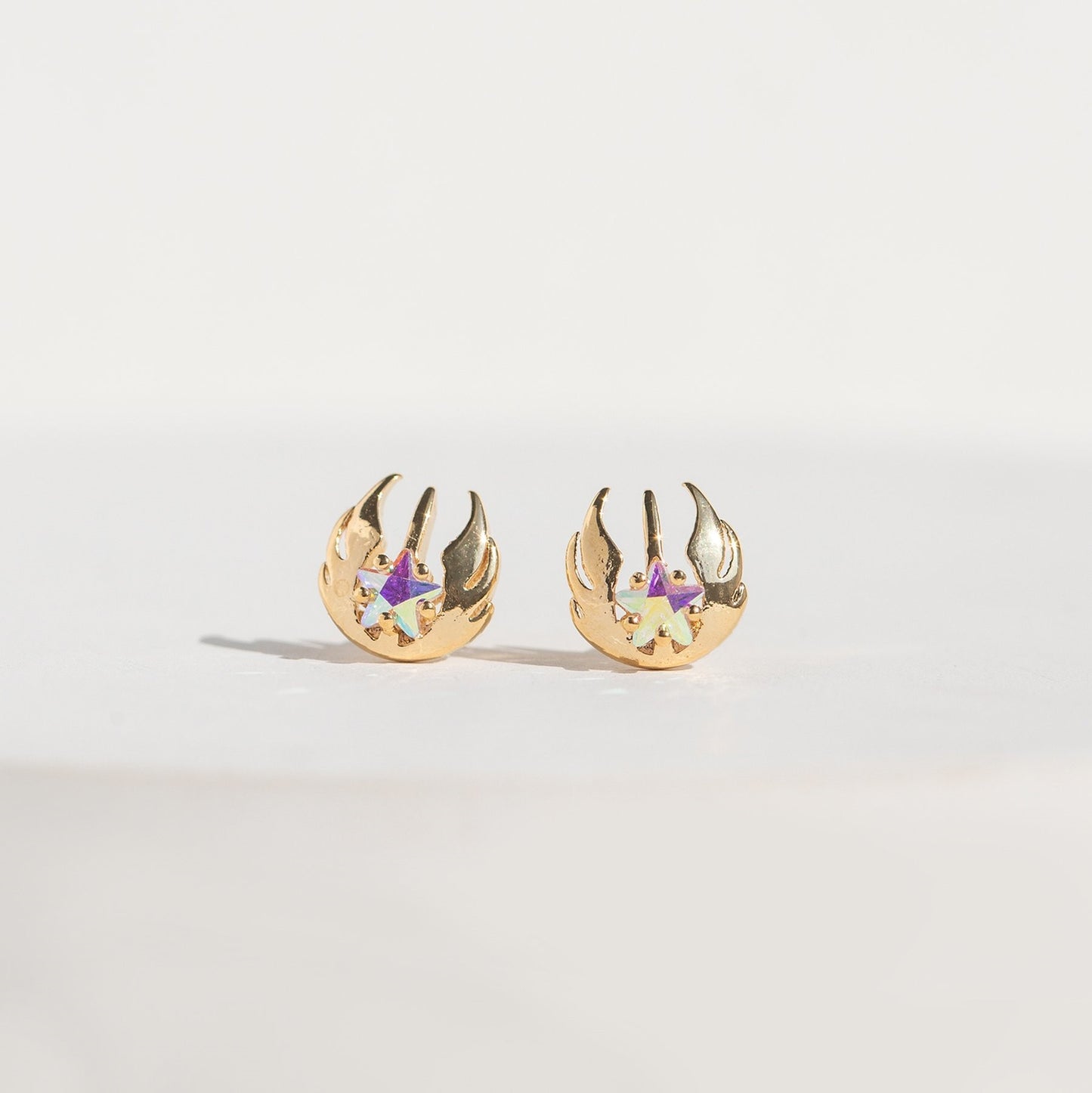 Star Shield Stud Earrings