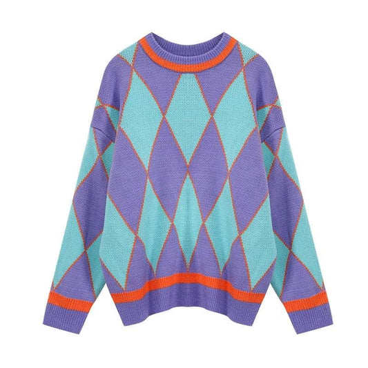 Alien Kitty Argyle Sweater