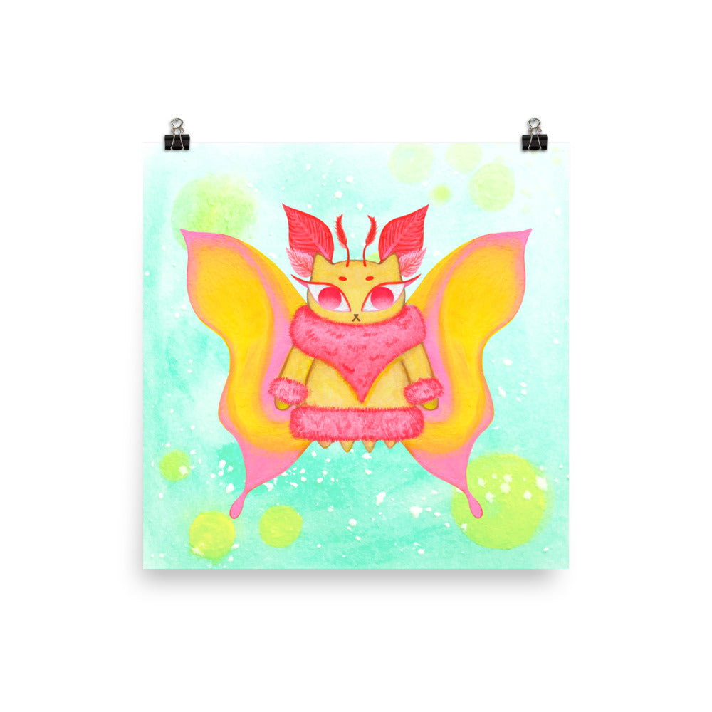 Rosy Maple Moth Print 8x10