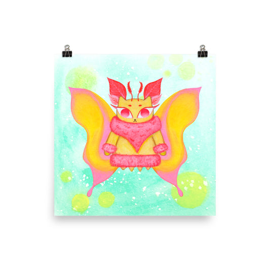 Rosy Maple Moth Print 8x10