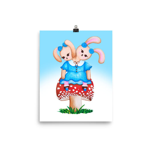 The Twins Bunny Print 8x10