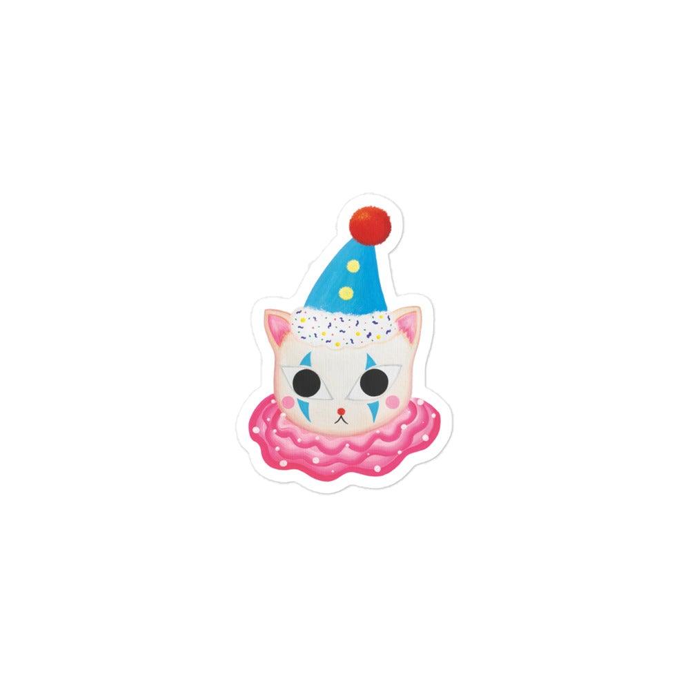 Fool For You Cat Clown Sticker - meowdonnaart