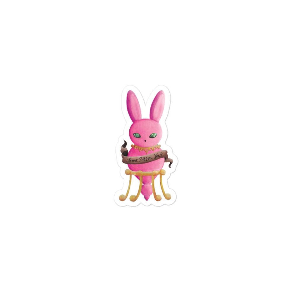 Bunny Love Potion Sticker - meowdonnaart