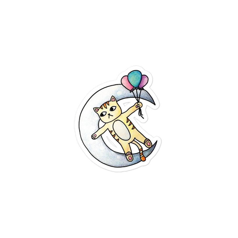 Moon Balloons Sticker - meowdonnaart