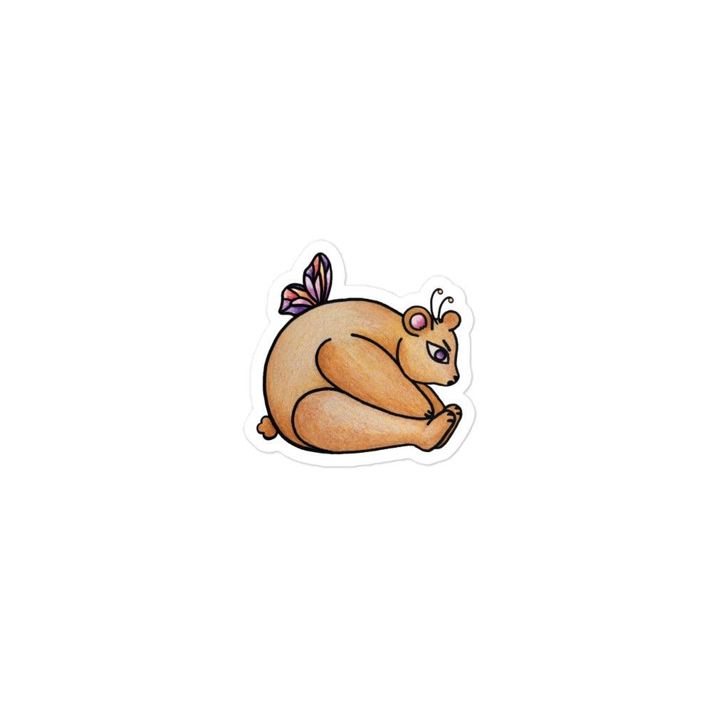 Butterfly Bear Sticker - meowdonnaart