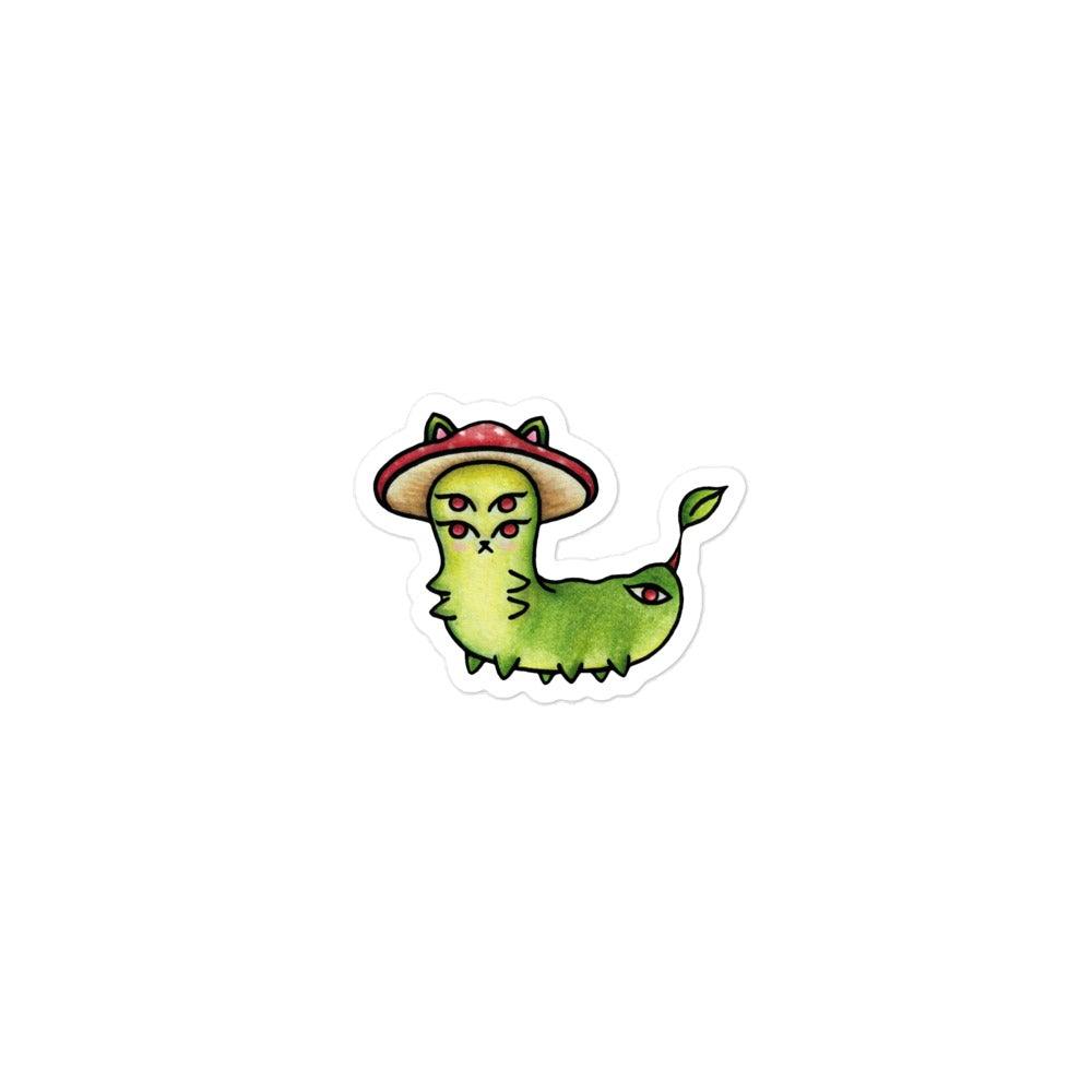 Caterpillar Shroom Sticker - meowdonnaart