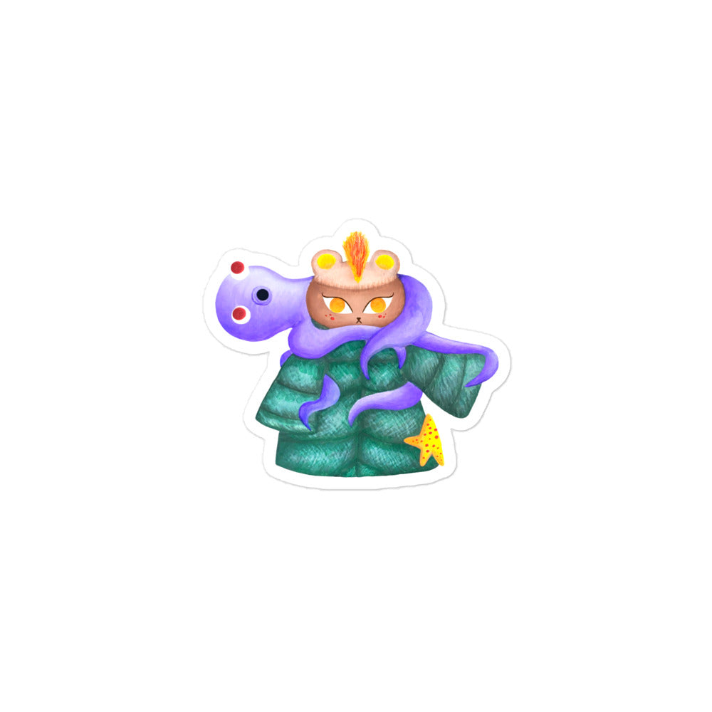 Octopus Coat Sticker