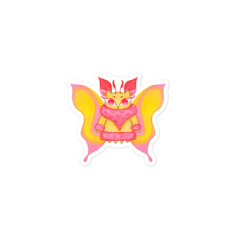 Rosy Maple Moth Sticker