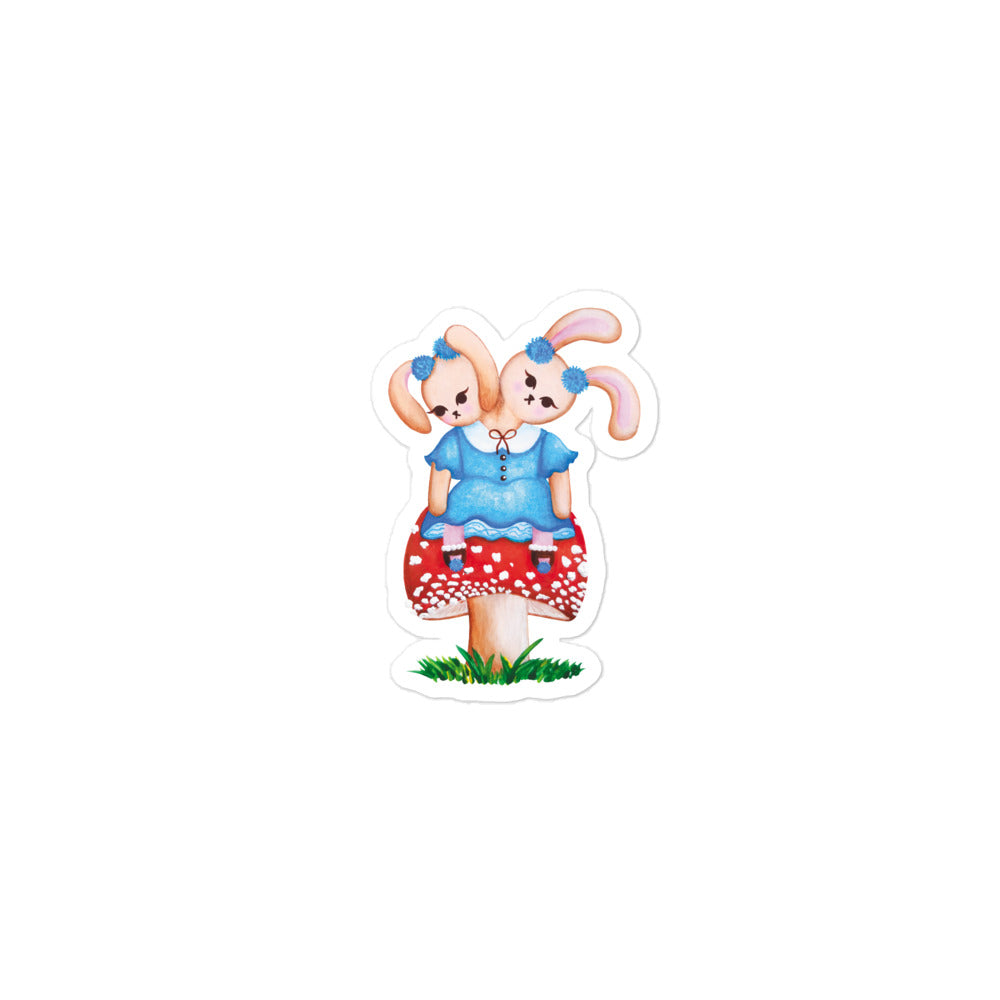 The Twins Bunny Sticker