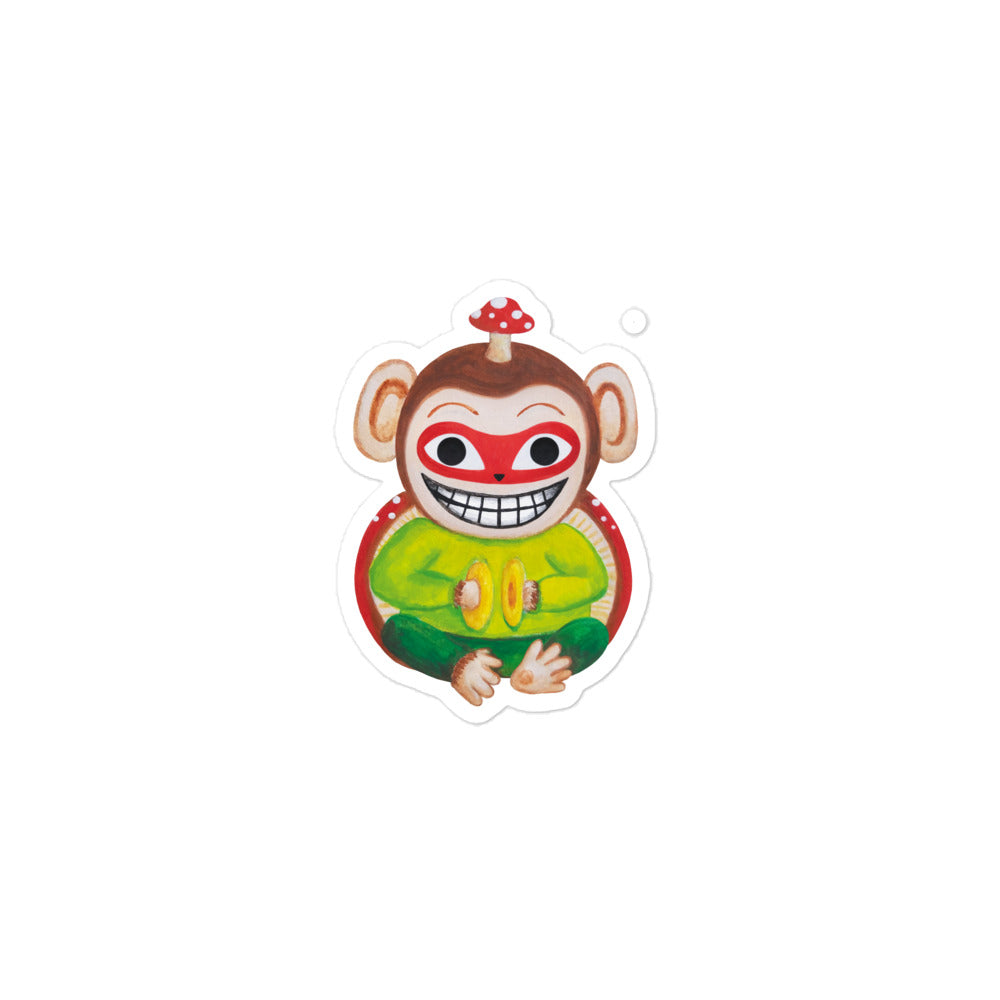 Mushroom Monkey Sticker