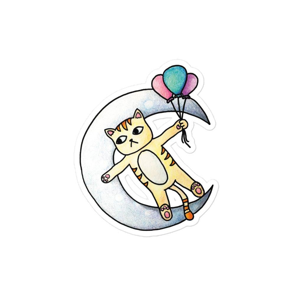 Moon Balloons Sticker - meowdonnaart