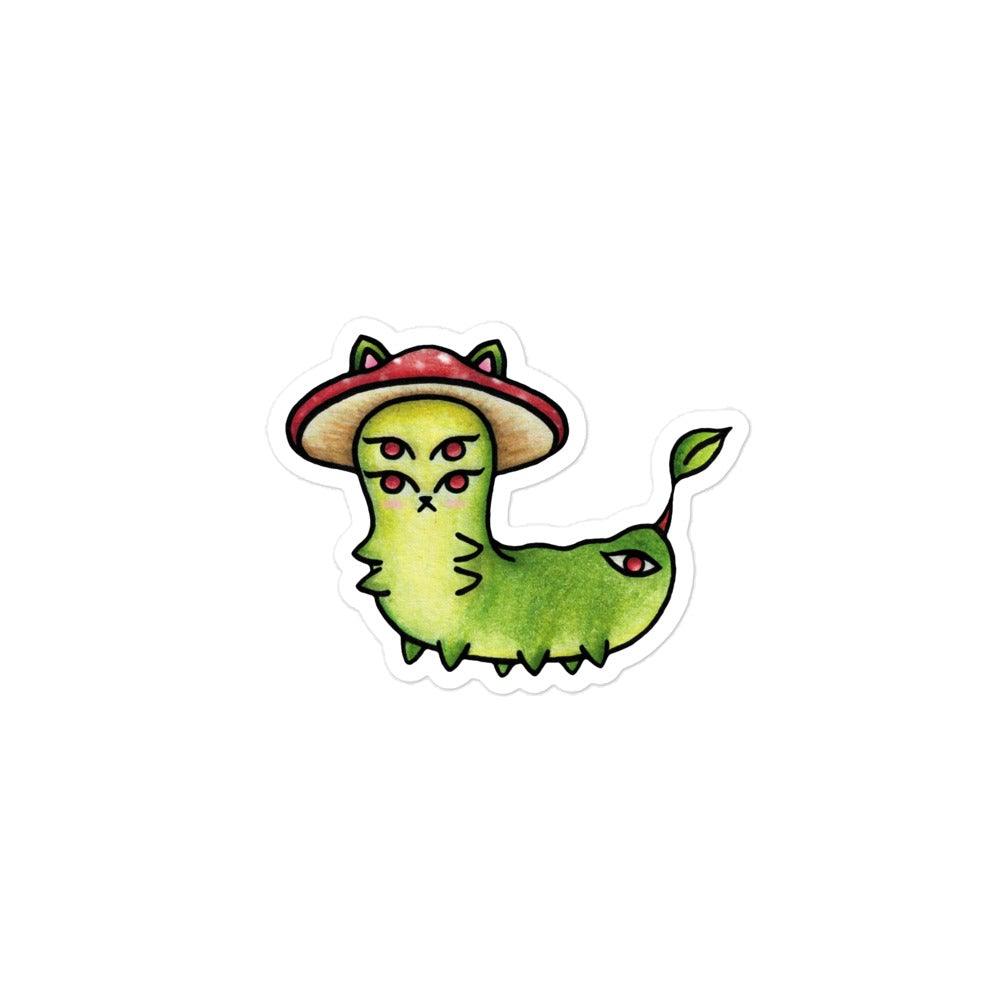 Caterpillar Shroom Sticker - meowdonnaart