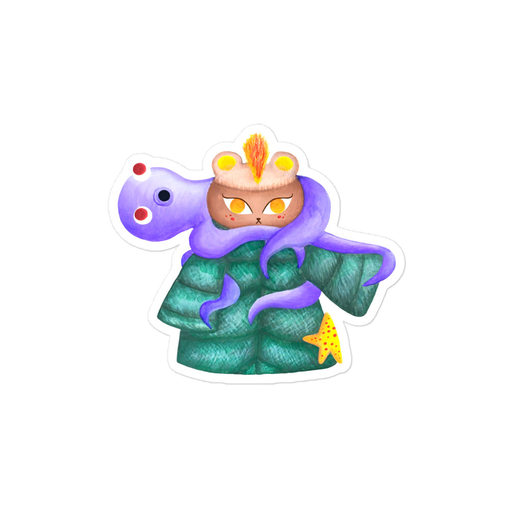 Octopus Coat Sticker