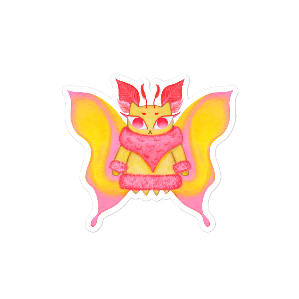 Rosy Maple Moth Sticker