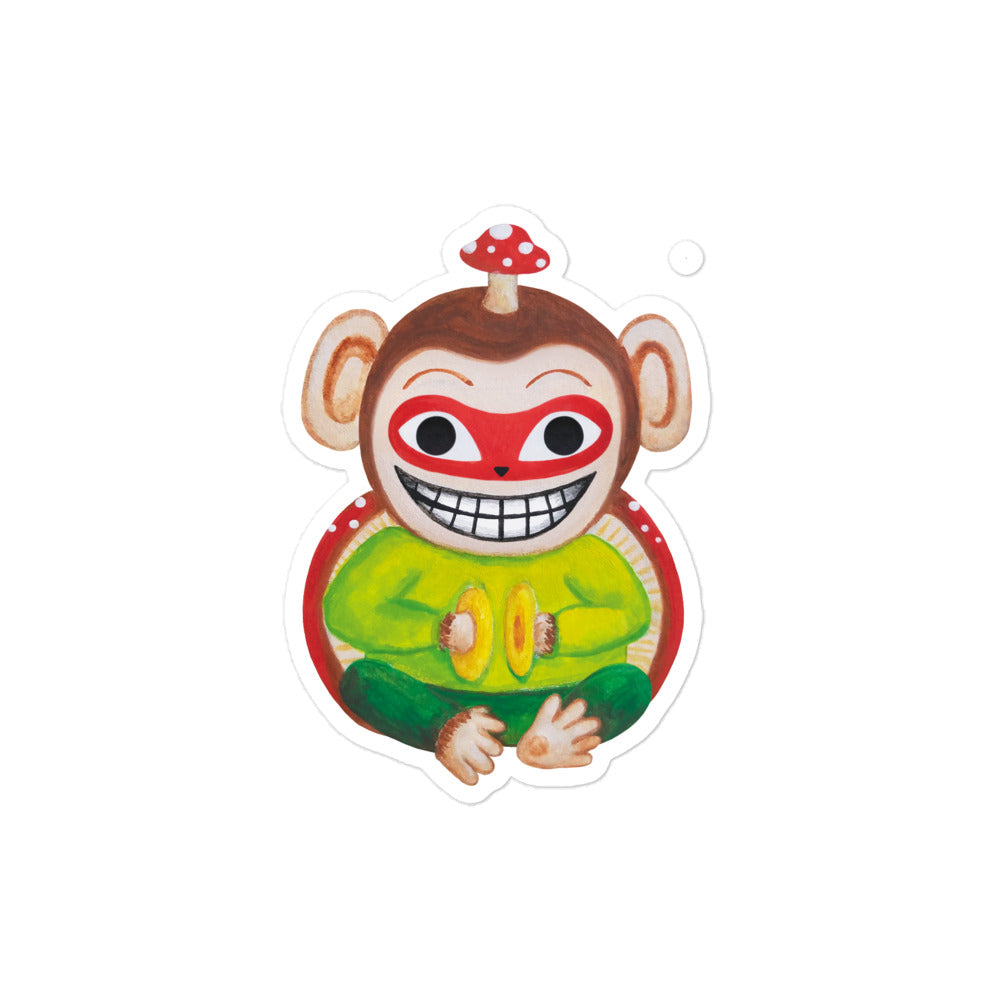 Mushroom Monkey Sticker