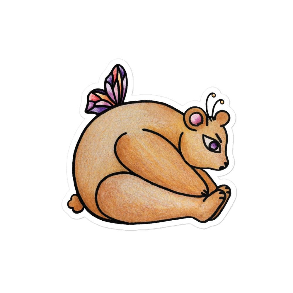 Butterfly Bear Sticker - meowdonnaart