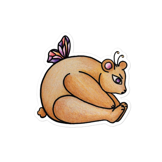 Butterfly Bear Sticker - meowdonnaart