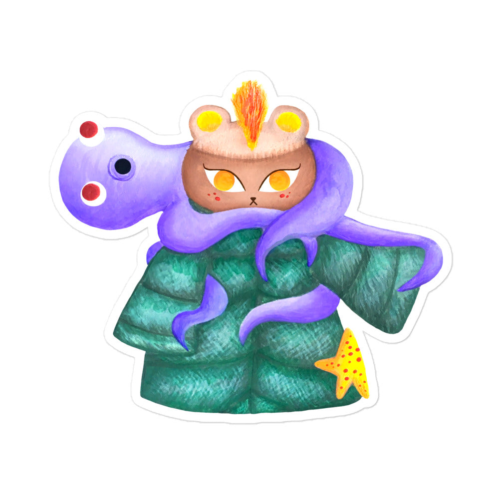 Octopus Coat Sticker
