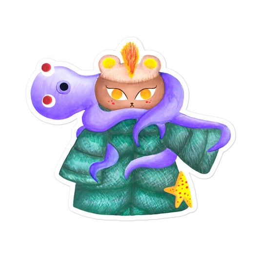 Octopus Coat Sticker