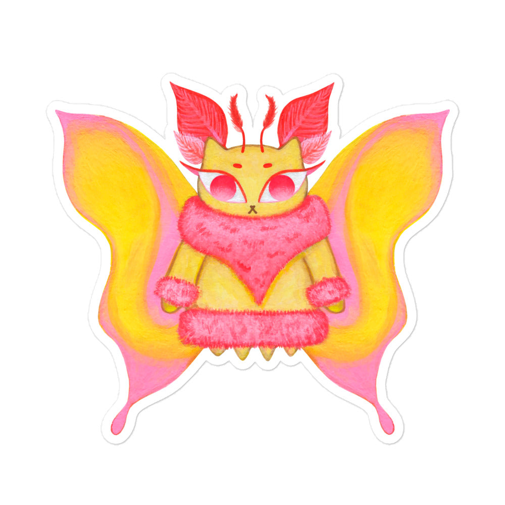 Rosy Maple Moth Sticker