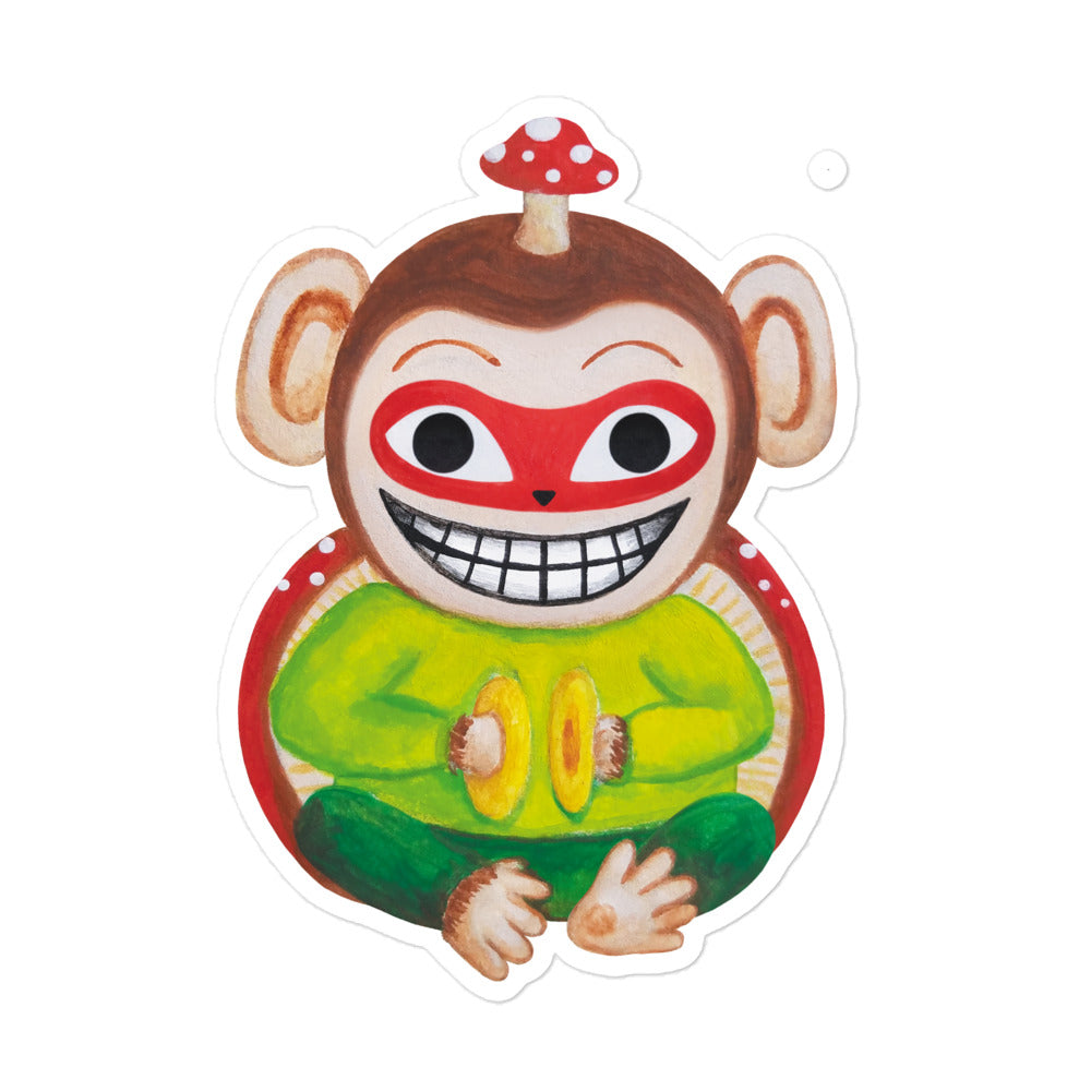 Mushroom Monkey Sticker