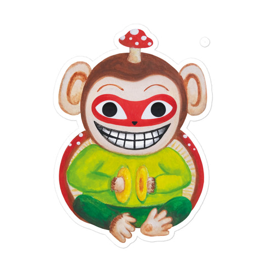 Mushroom Monkey Sticker