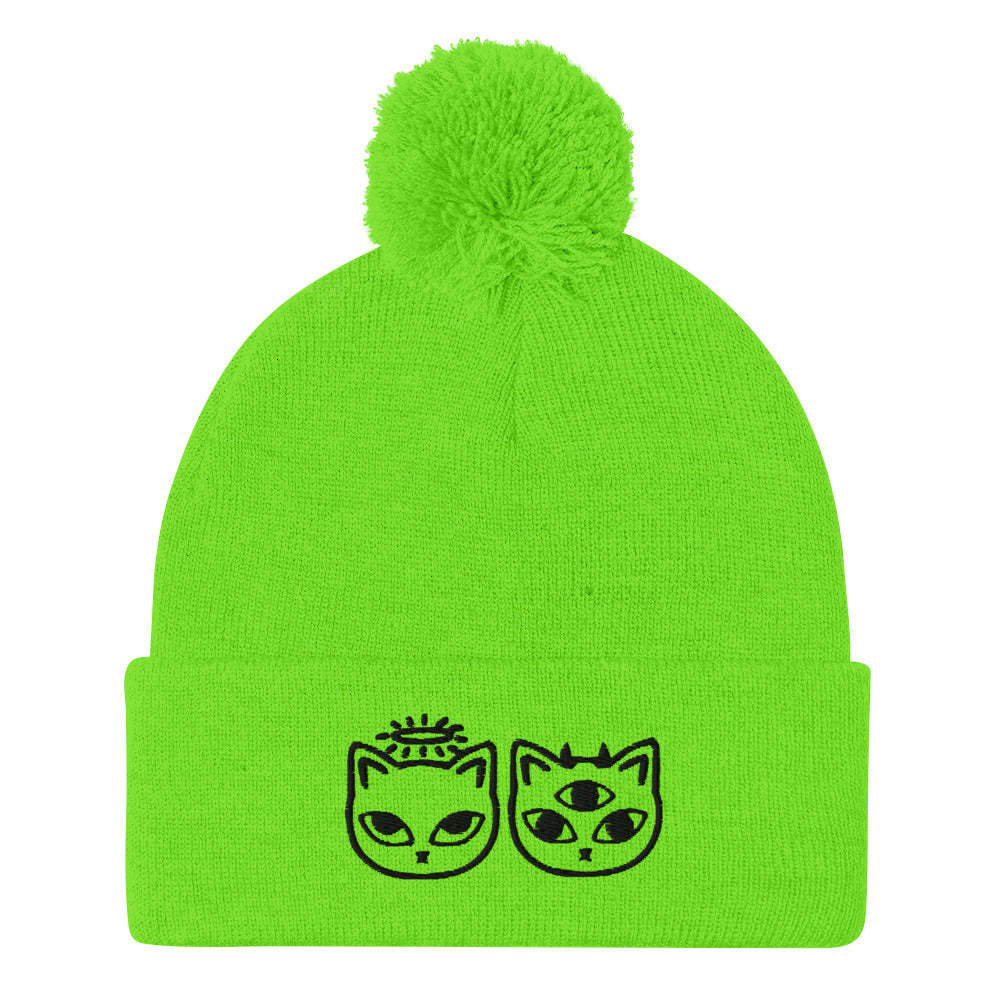 Meowdonna Pom-Pom Beanie