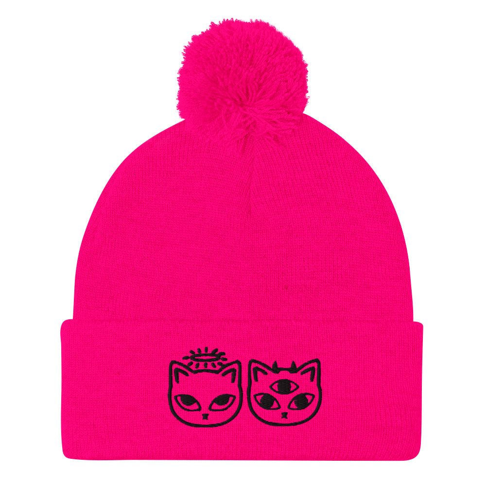 Meowdonna Pom-Pom Beanie