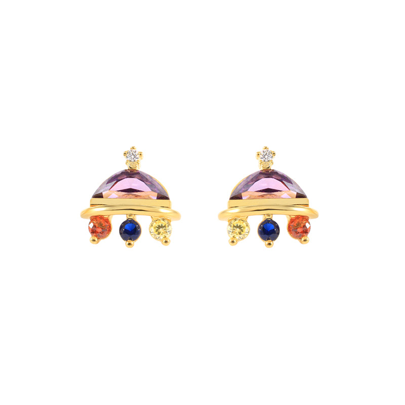 Alien Spaceship Stud Earrings
