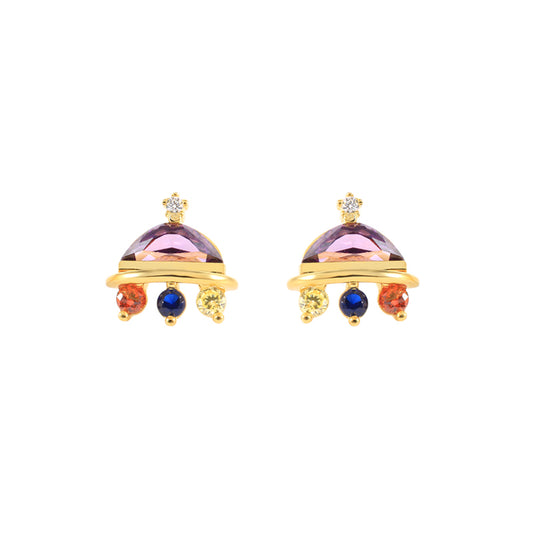 Alien Spaceship Stud Earrings