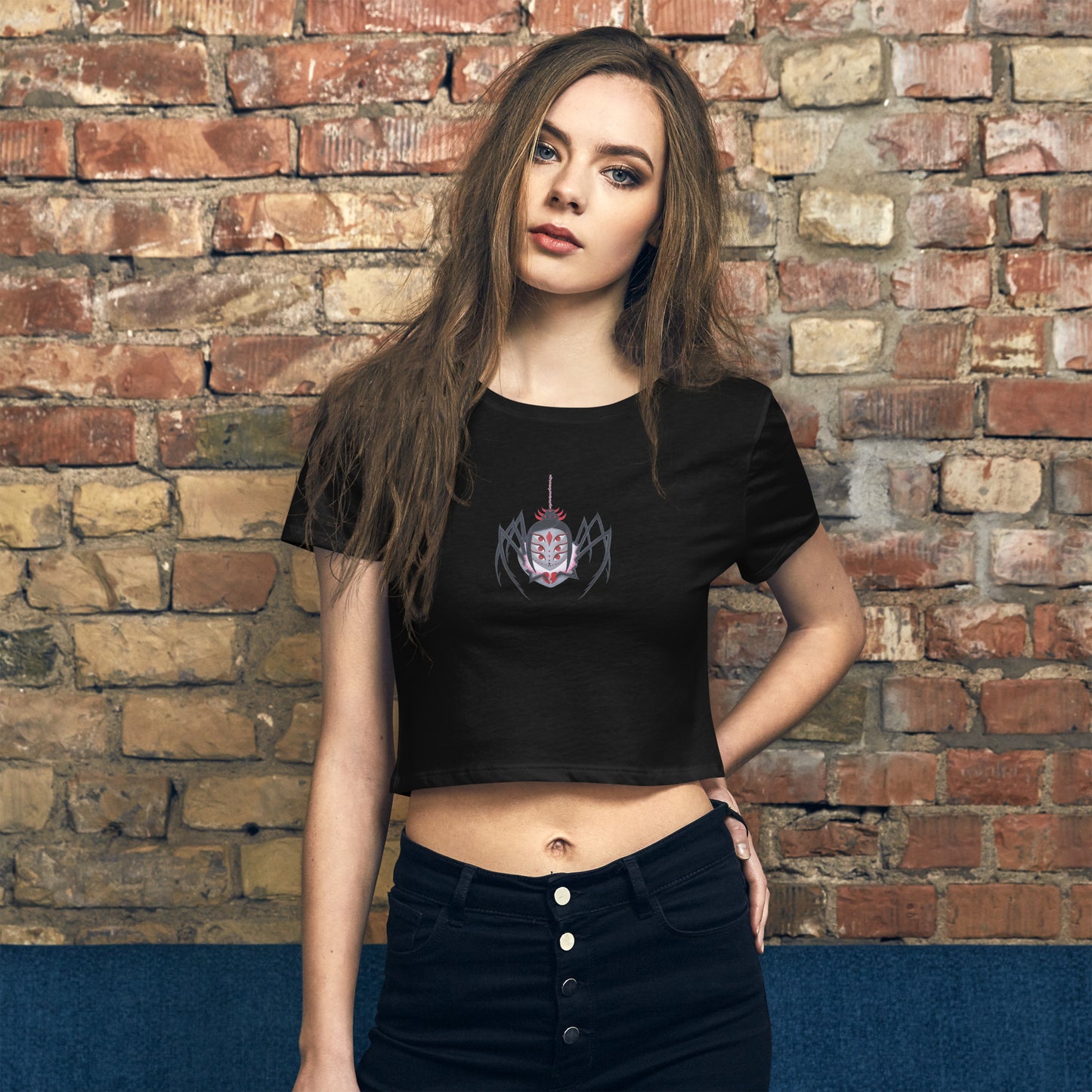 Black Widow Spider Crop Tee